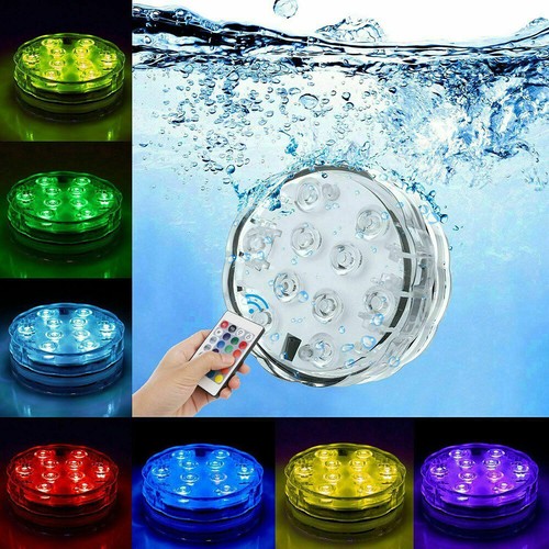 4 Stück Poolbeleuchtung Unterwasser Licht RGB LED Wasserdichte Mit Fernbedienung - Bild 7 von 15