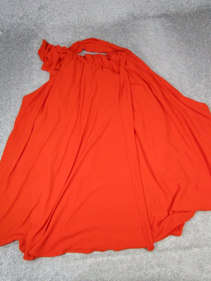 Платье Meghan женское Xl оранжевое миди-блузон с запахом * - Изображение 3 из 4
