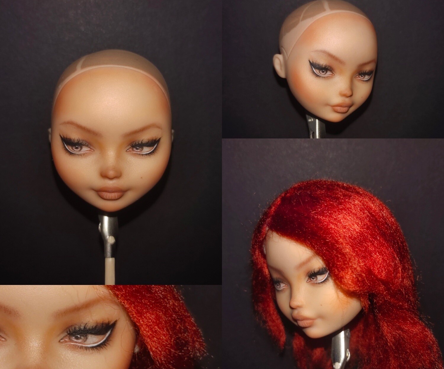 OOAK Monster High doll Repaint Custom Art Doll Head Only the Skinhead