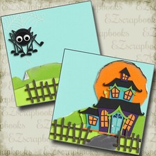 Haunted House NPM - Halloween - 2 Premade Scrapbook Pages - EZ Layout 4387