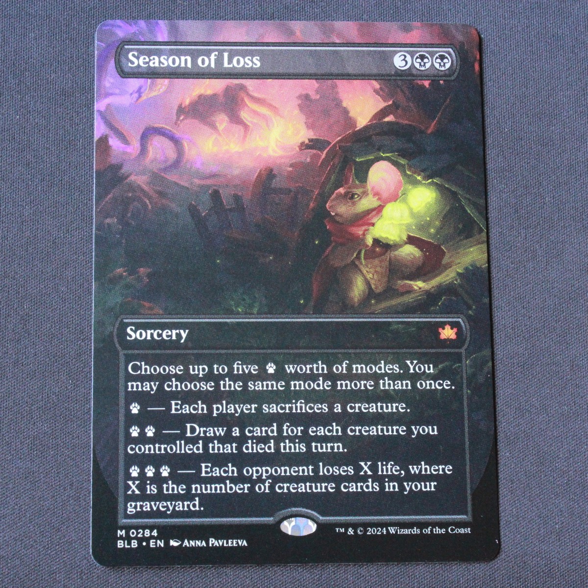 Season of Loss (Borderless) 284 MTG Bloomburrow Mythic NM