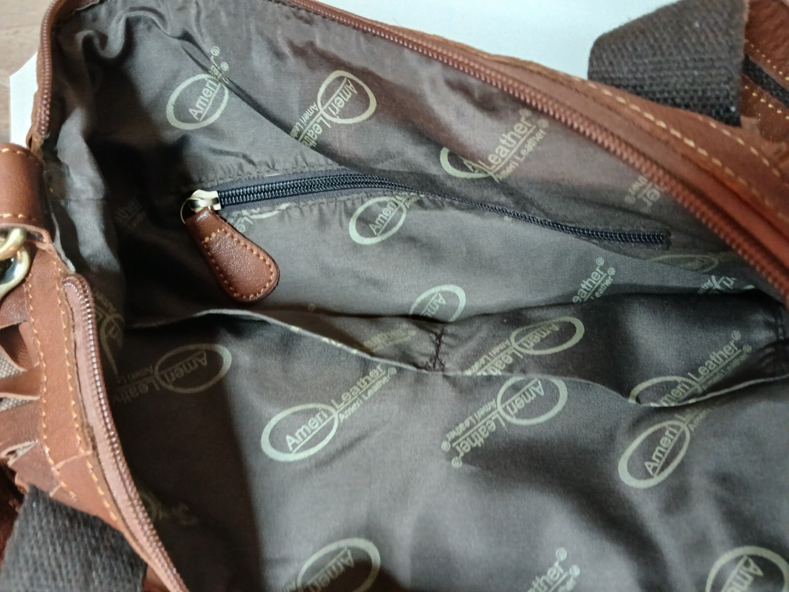 HTF LARGE Ameri Leather Twisted Boho Hippie Cross… - image 7