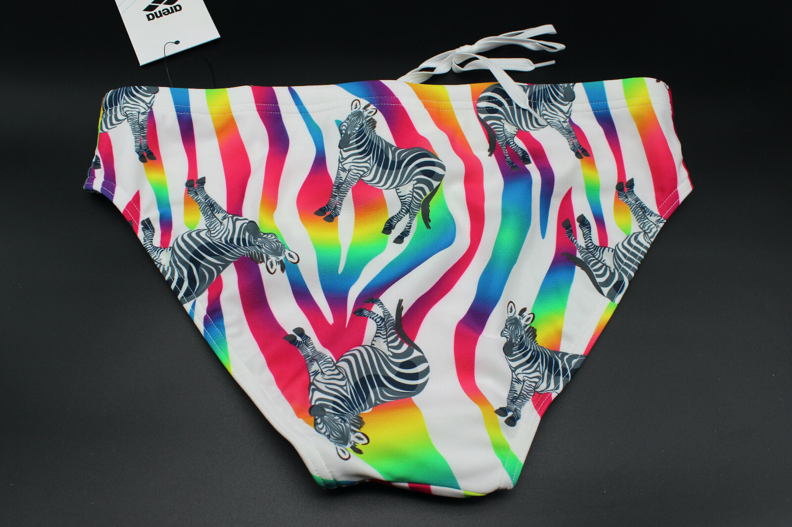 ARENA Costume Da Bagno Donna Crazy Zebras: 1 Pezzo Con Schiena Allacciata, Moda E Sportivo Per Nuoto E Mare