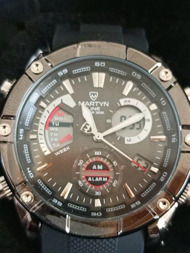 Montre Martyn Line Dual Time, Chronographe Waterproof, Neuve Dans Sa Boîte  - Photo 3/6