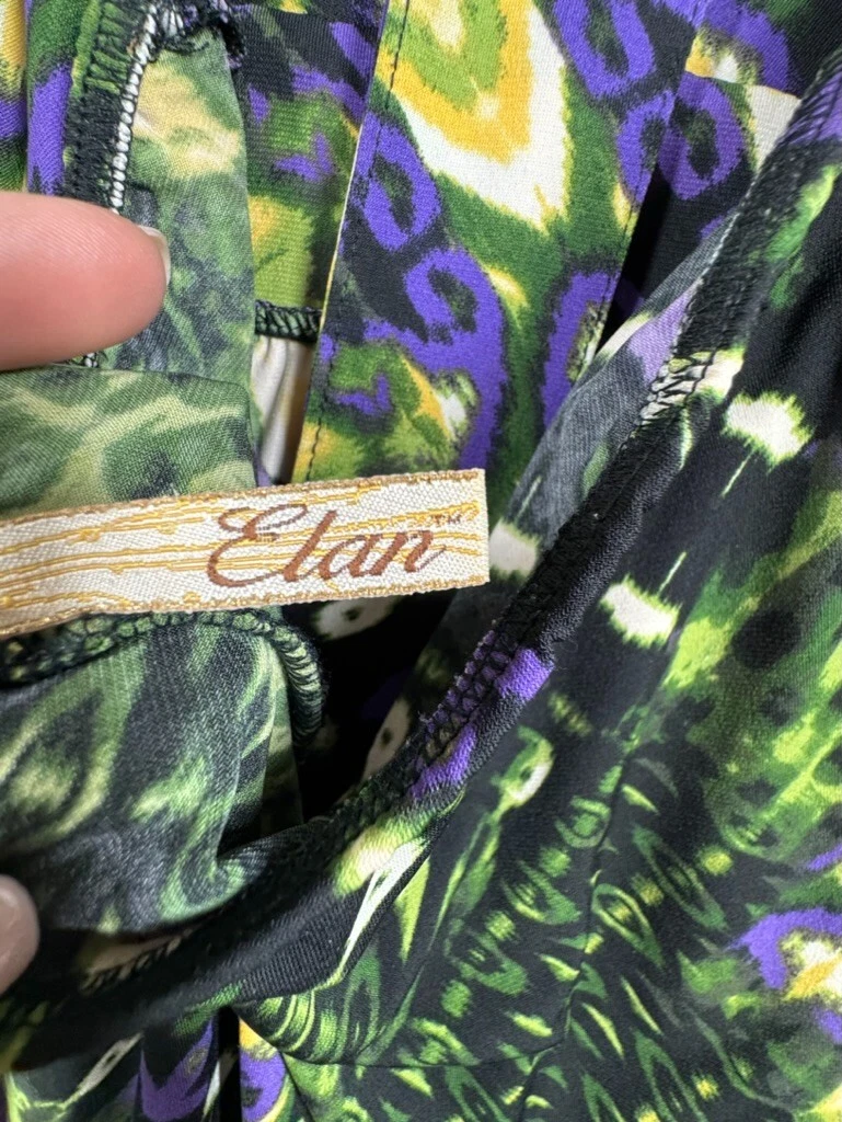 VETEMENTS Maxi abito ELAN Halter taglia media elasticizzato spiaggia isola anni 90 vintage