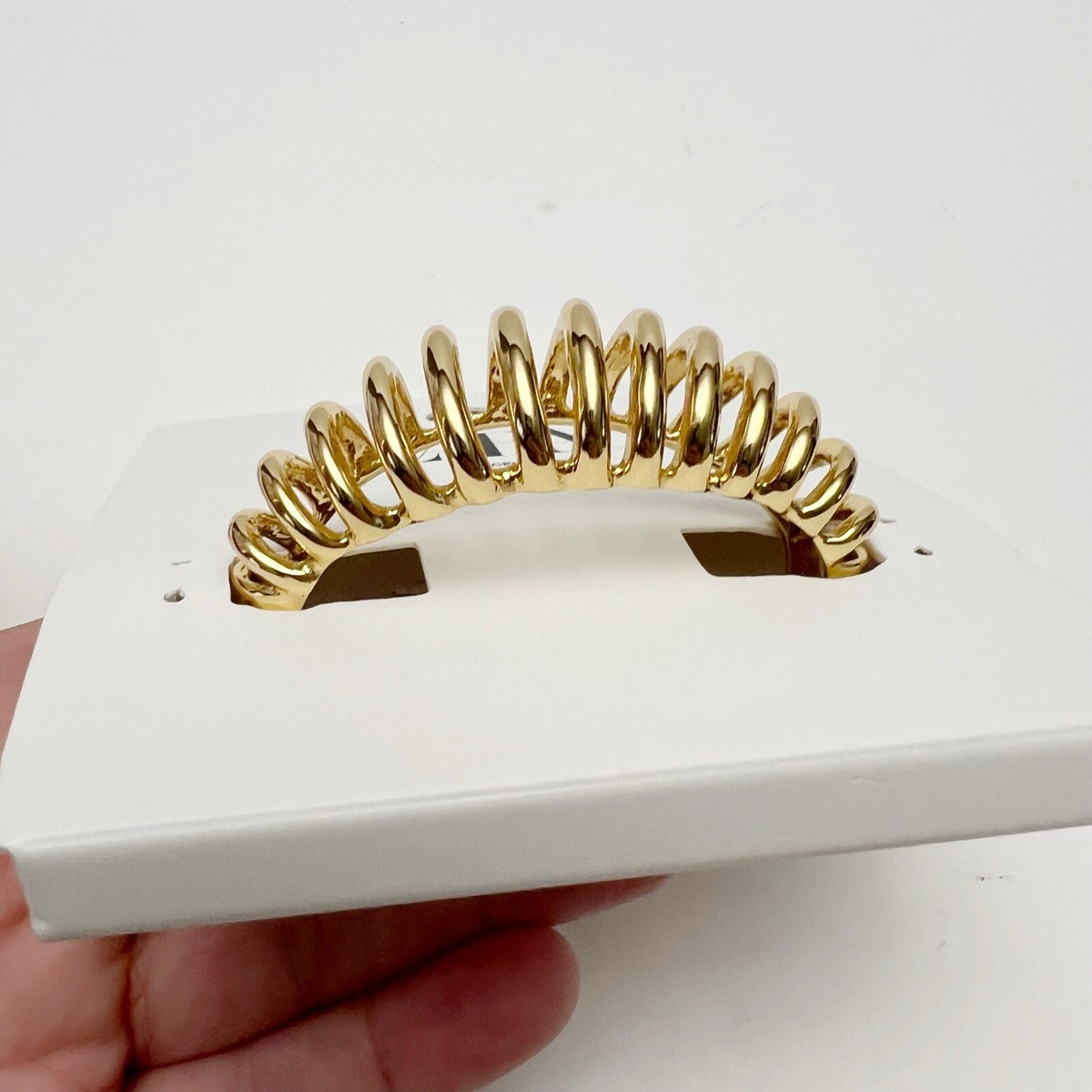 Zara Spiral Twisted Minimalist Goldtone Cuff Bracelet NEW | eBay