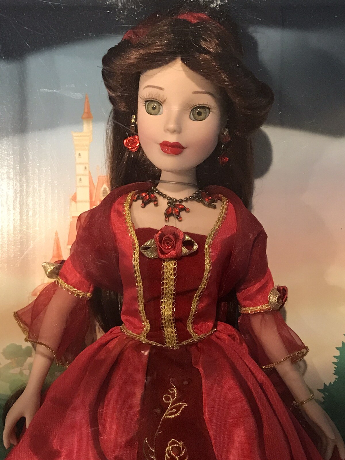 Disney Princess Aurora Cinderella Belle Porcelain Keepsake Dolls