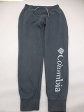 Columbia Size M Womens Black Cotton Blend Fleece Lined Jogger Track Pants 641