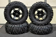 RANGER 500 27" QUADKING ATV TIRE 14" VIPER BLK WHEEL KIT POL3CA BIGGHORN