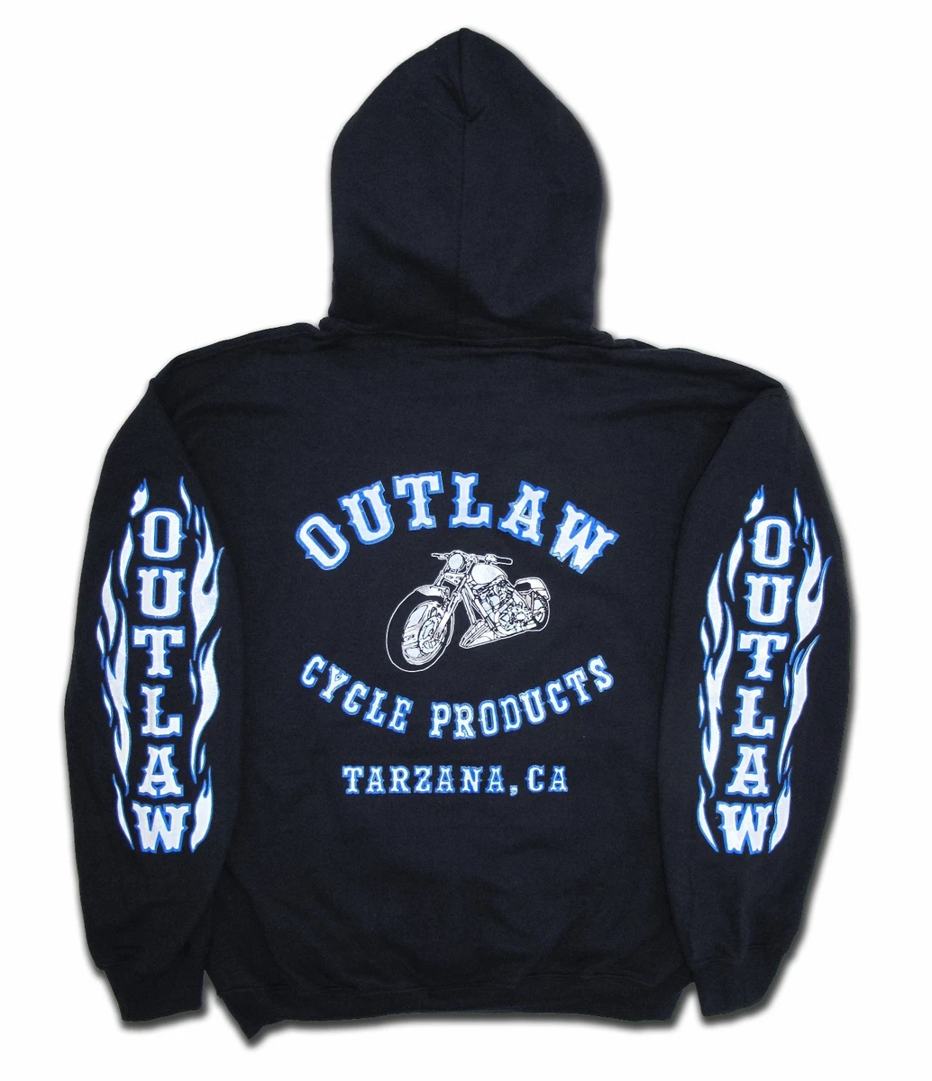 OUTLAW CYCLE PRODUCTS GLOW IN THE DARK BIKER HOODIE SWEATSHIRT eBay