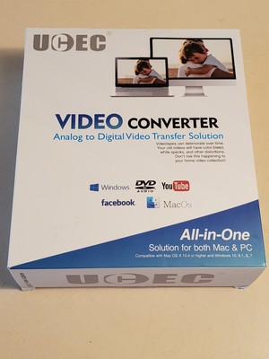 UCEC Video Converter All-In-One Mac & PC. USB 2.0 Video Capture Kit NEW Open Box
