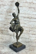 Firmato Bruno Zach Ballerina Bronzo Marmo Scultura Statua Marmo Statuina