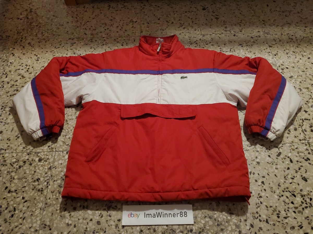 パーカー・フーディ Supreme LACOSTE Puffy Half Zip Pullover AW 19 FW 19 WEEK 5 Supreme FW19 Week 5 x LACOSTE Puffy Half Zip Pullover SUP