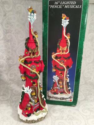 16'' Light Up Skinny Pencil Musicals Fire Hydrant House Bear Firefighters Truck