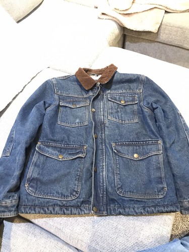 Men's Wrangler Denim Barn Coat Sherpa 