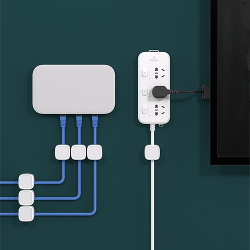 12x Magnetic Cable Winder Cord Organizer Lead Management Charger Cable Clips - Afbeelding 12 van 18