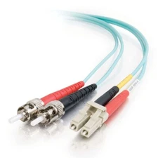 20 PACK LOT 1m LC-ST Duplex 50/125 OM3 Multimode 10GB Fiber Cable Aqua Optic 3FT