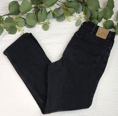 Lee Mens Black High Rise Jeans Size 34 x 32 Straight Leg