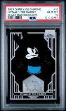 PSA 10 POP 3! OSWALD the Rabbit 2023 Topps Chrome Disney 100 Black Refractor /10