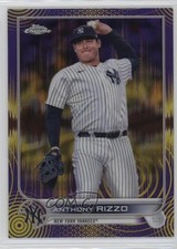 2022 Topps Chrome Sonic Purple & Yellow Pulse Refractor /299 Anthony Rizzo 11ur