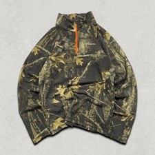 Columbia Fleece Kids Large Camo 1/4 Quarter Zip Hunting Outdoor Coat, Green