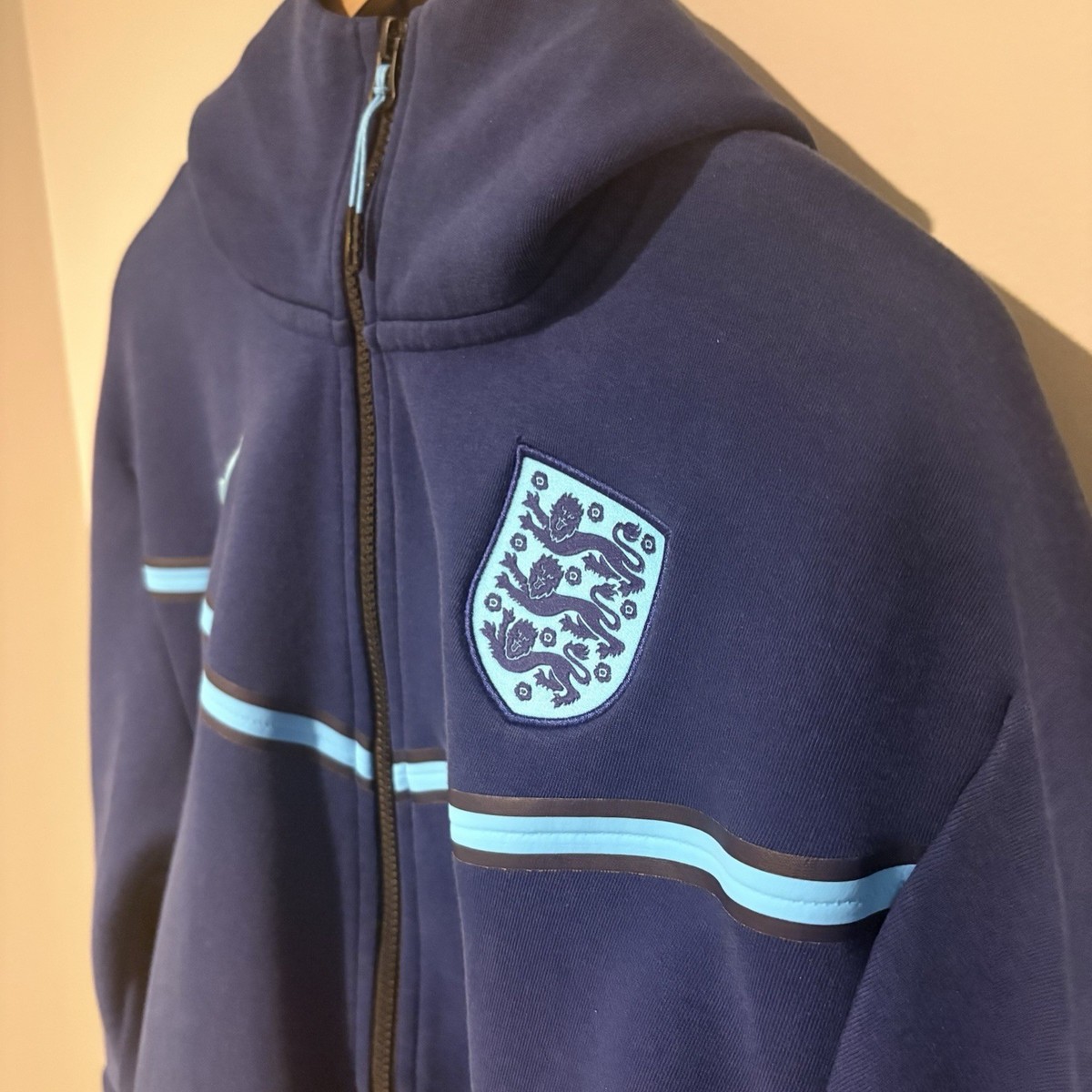 Nike England World Cup Tech Fleece Full Zip Hoodie Men's XL Navy