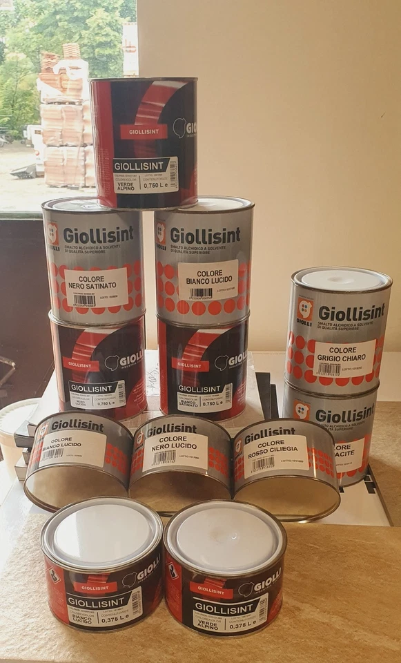 Smalto Vernice per Legno e Ferro Marca Giolli Vari Colori Varie Misure