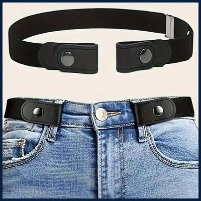 Traceless Invisible Elastic Belt Women's Belt Jeans Pants Men's Elastic Belt