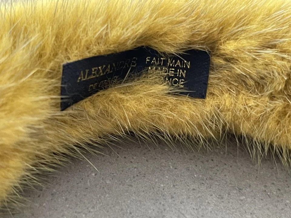Diadema de piel amarilla ALEXANDRE DE PARIS Foto 2 de 2