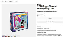 2026 TOPPS CHROME DISNEY MEGA BOX (56 Cards) Factory Sealed Presale!