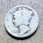 1937-P Mercury Dime Philadelphia 10C 90% Silver Circulated Business Strike