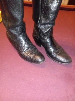 Black Jack Women s American Alligator Belly Cowboy Cowgirl Boots Size 7 Exotic
