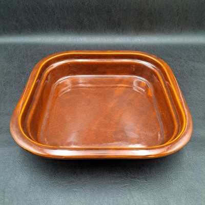 Vintage Brown Glazed Stoneware crock Insert For Sunbeam Electic Skillet 12''
