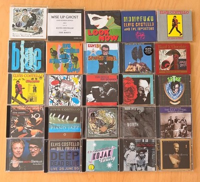 Elvis Costello CD-Sammlung (26 Alben)   Riesiges Konvolut, Raritäten & Live-Boxe