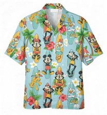 Disney Mickey And Friends Surfing Hawaiian Shirt, Disney Aloha Hawaiian Shirt