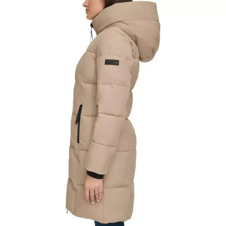 Calvin Klein Women’s Oxford Puffer Jacket – True Khaki - Image 2 of 4