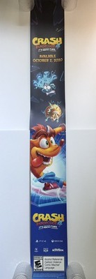 Crash Bandicoot 4: Its About Time | Best Buy Store Advertisement Banner | Used