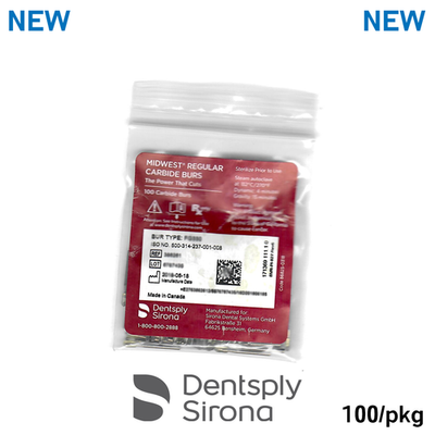 #ad 1x Midwest Dentsply Carbide Burs Friction Grip 100 burs $149.95