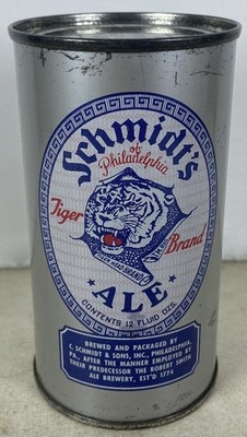 Vintage 1950's Flat Top Beer Can Schmidt's Tiger Brand Ale