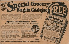 Baltimore, Maryland MD Send For This Special Grocery Bargain Catalogue Postcard
