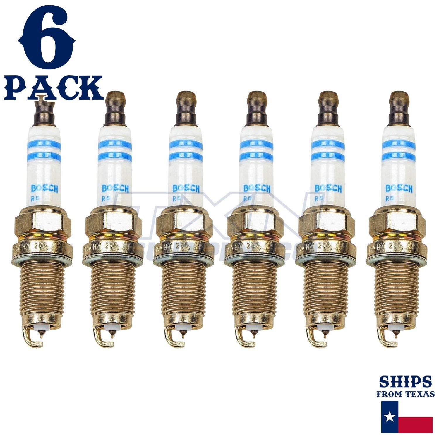 6 Pack Bosch 9614 FR6LII330X Double Iridium Spark Plugs
