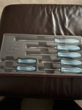 Snap On 7 Piece Pearl Blue Hard Handle Screwdriver Set New