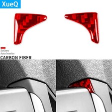 Red Carbon Fiber Center Console Navigation GPS Side Cover For Acura MDX 2014-20