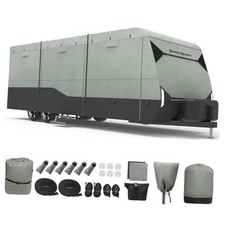 Travel Trailer RV Cover, Windproof Extra Thick Upgraded 7 Layers Camper Cover