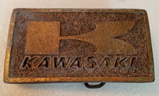 Vintage Kawasaki Motorcycle Belt Buckle. Brass. 1975. Lmtd. Edition