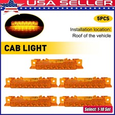 1-10x Amber Full Led Cab Roof Light Kit For Volvo Vnl Trucks 2003-2020 Amber Len 1-10x Amber Full Led Cab Roof Light Kit For Volvo Vnl Trucks 2003-2020 Amber Len