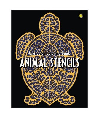 ANIMAL STENCILS One Color Creative Coloring Book, One Color, Sunlife Drawing