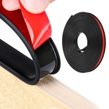 U-Shape Edge Banding, 16.4ft Self Adhesive Veneer Edging Trim TPE Black/White