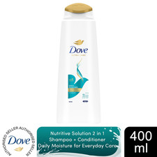 Dove Nutritive Solutions Daily Moisture 2 in 1 Shampoo & Conditioner, 400ml 14.98 per litre