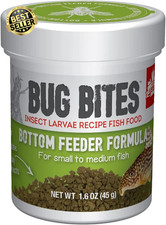 Bug Bites Fish Food, Insect Larvae, Sinking Granules, 45g, 1.4-2mm